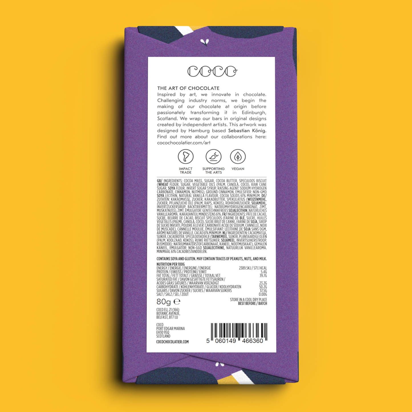 Cinnamon Roll CoCo Dark Chocolate bar