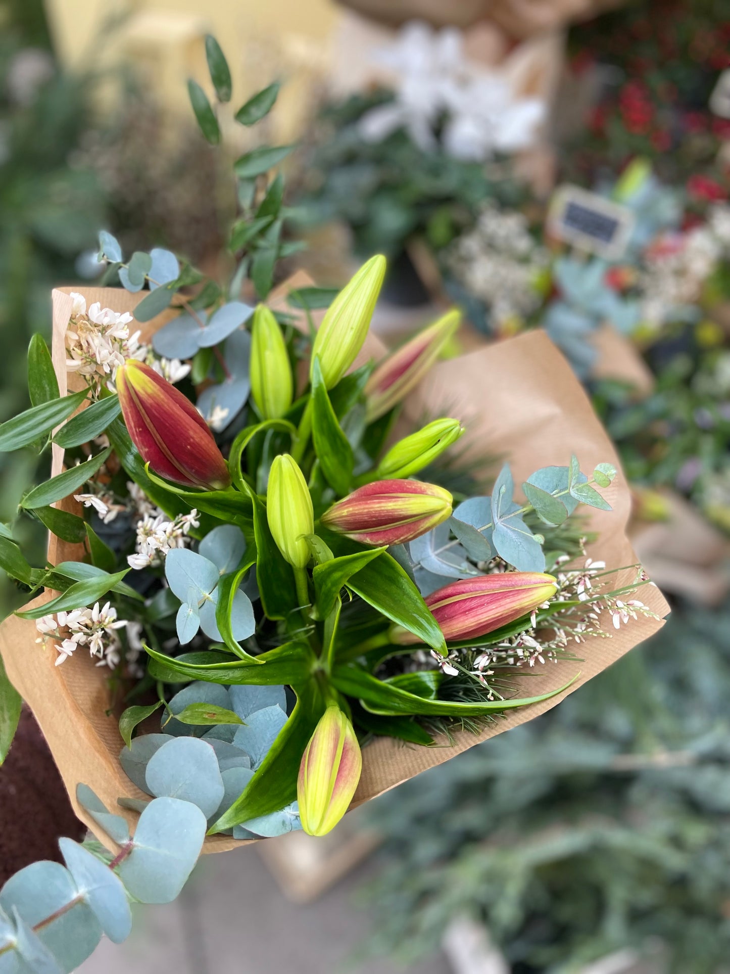 Luxury Christmas roselily bouquet